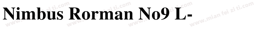 Nimbus Rorman No9 L字体转换